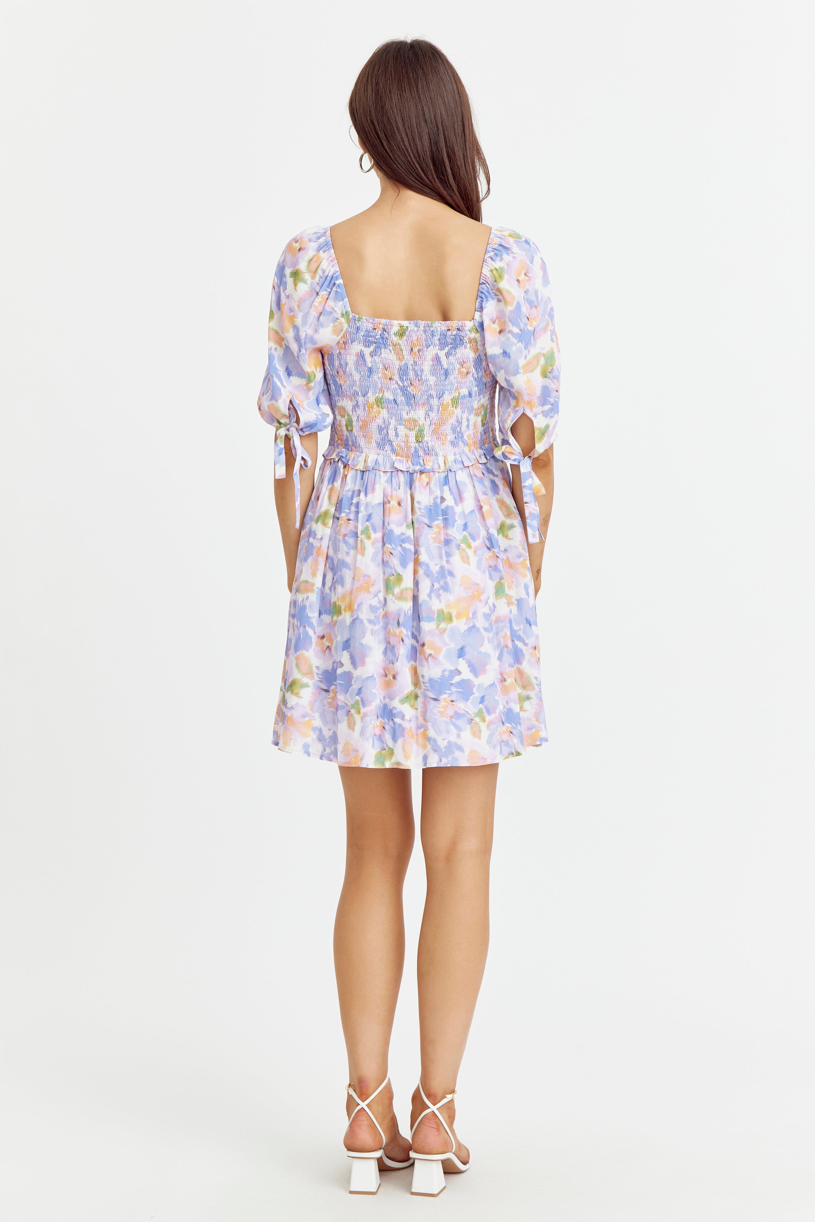 Ritali Floral Smocked Mini Dress