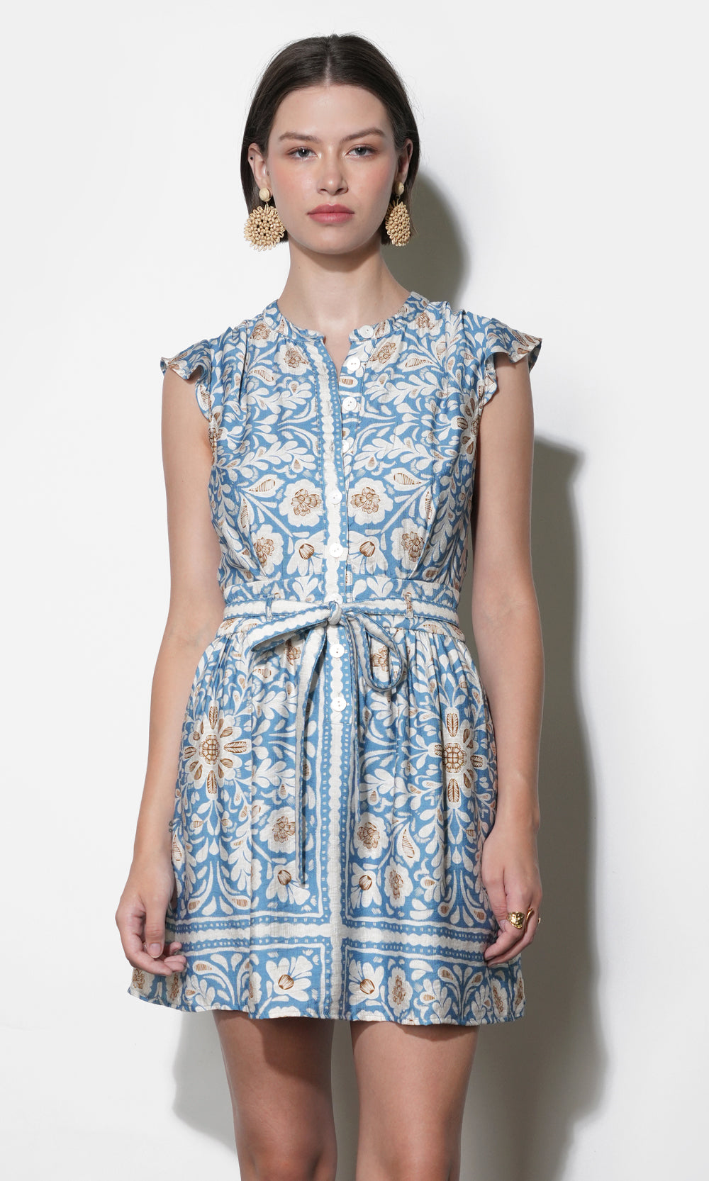 Bailey Flutter Sleeve Belted Mini Dress | Greylin Bailey Flutter Sleeve Belted Mini Dress | Greylin