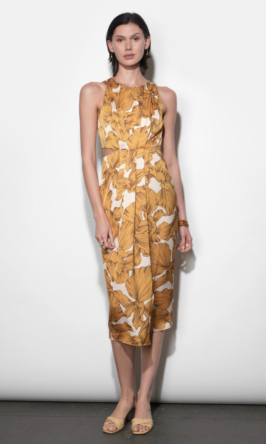 Caroline Sleeveless Midi Dress HONEY GOLD / XL
