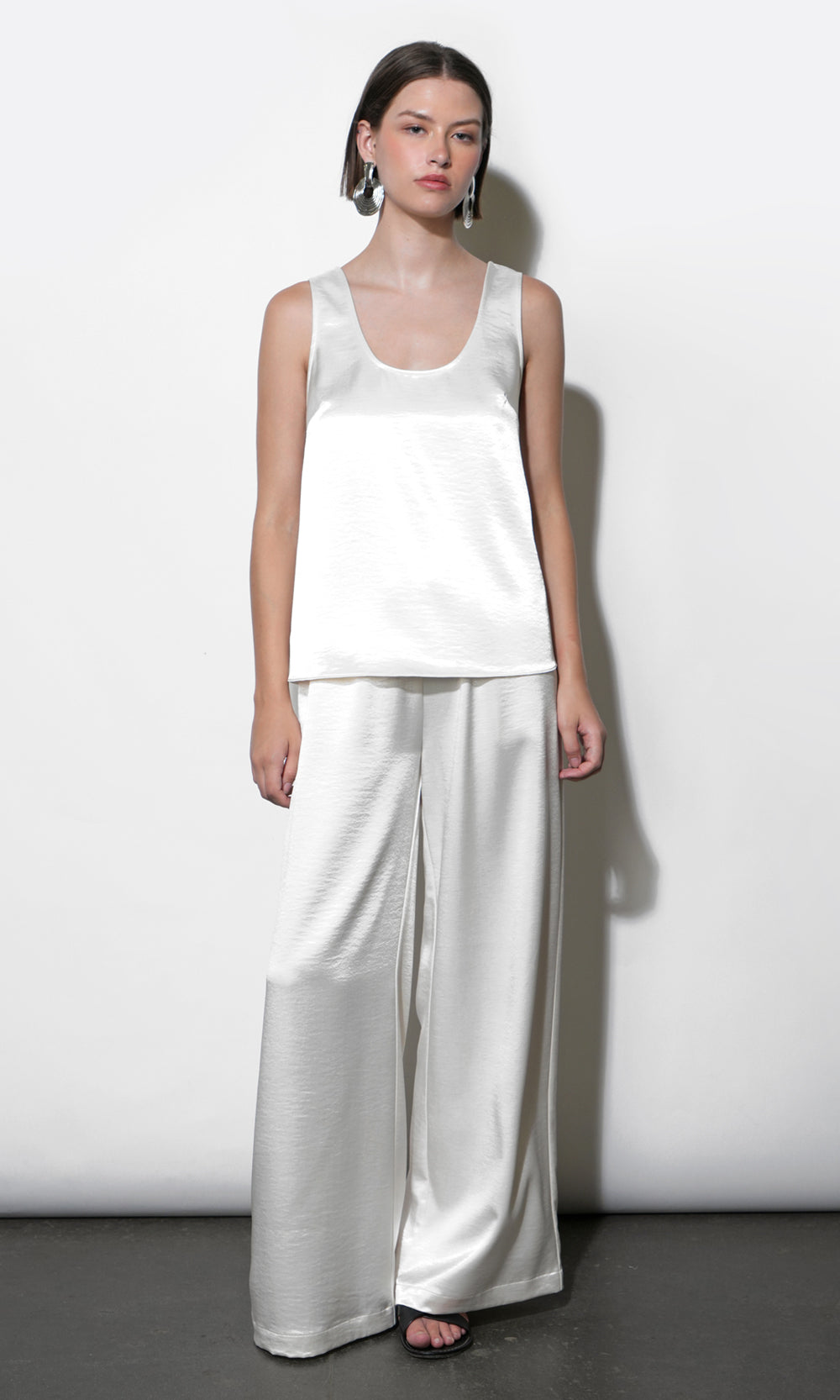 Cora Easy Satin Wide Leg Pants | Greylin