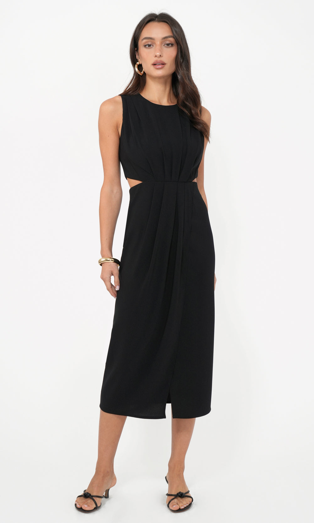 Ednis Side Cut Out Midi Dress | Greylin Collection Ednis Side Cut Out Midi Dress | Greylin Collection