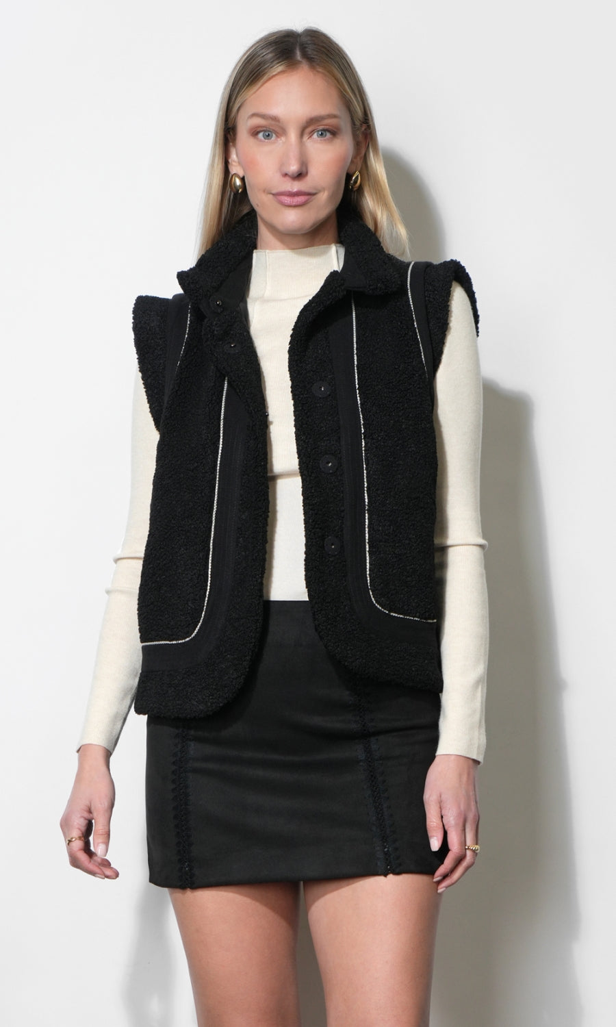 Jamie Oversized Open Back Vest | Greylin Collection