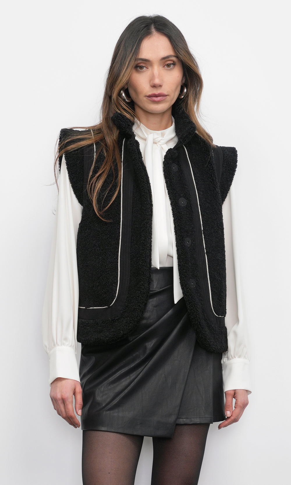 トップス eimy istorie / CONSCIOUS TAILORED GILET Jamie Oversized Open Back Vest | Greylin Collection