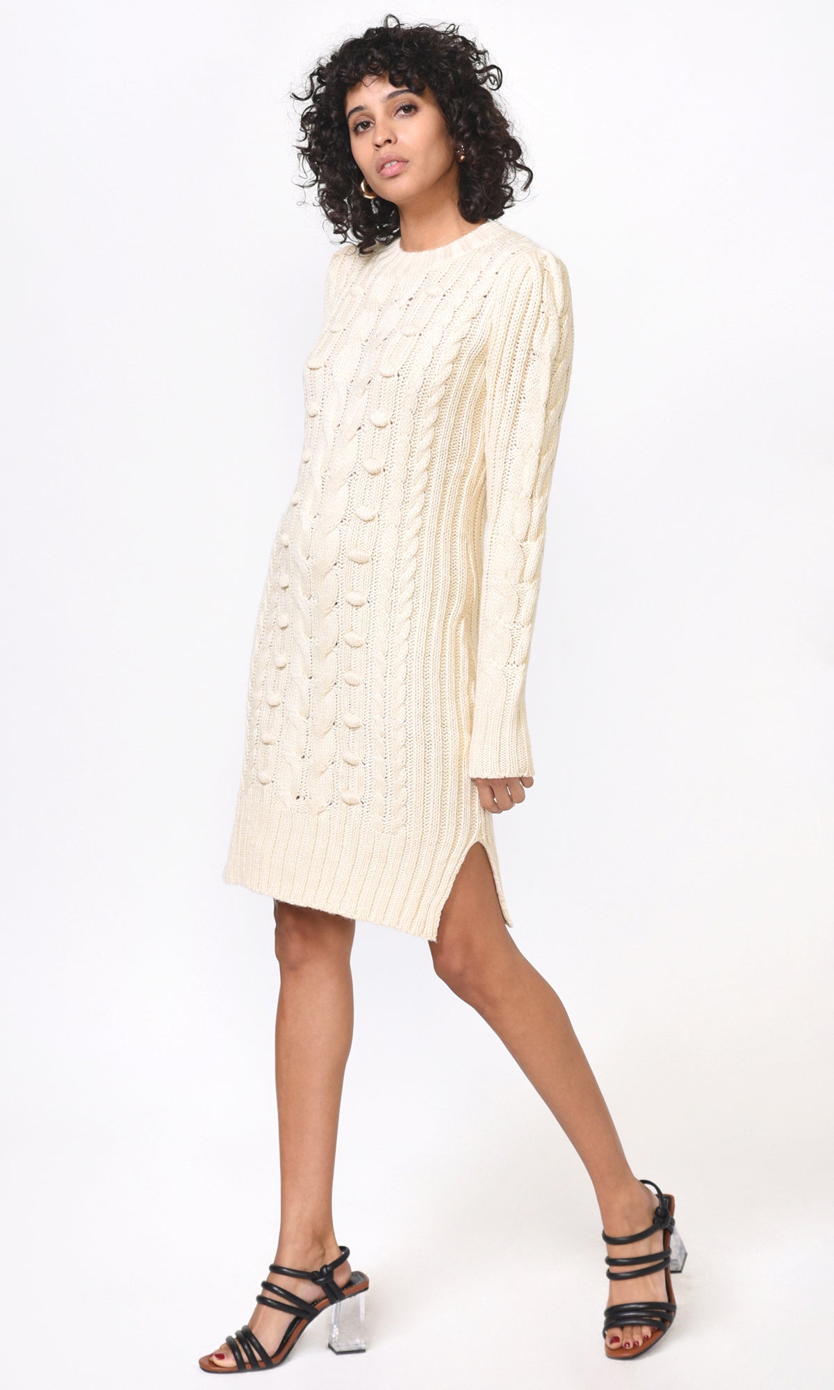 Greya Cable Knit Sweater Dress Greya Cable Knit Sweater Dress