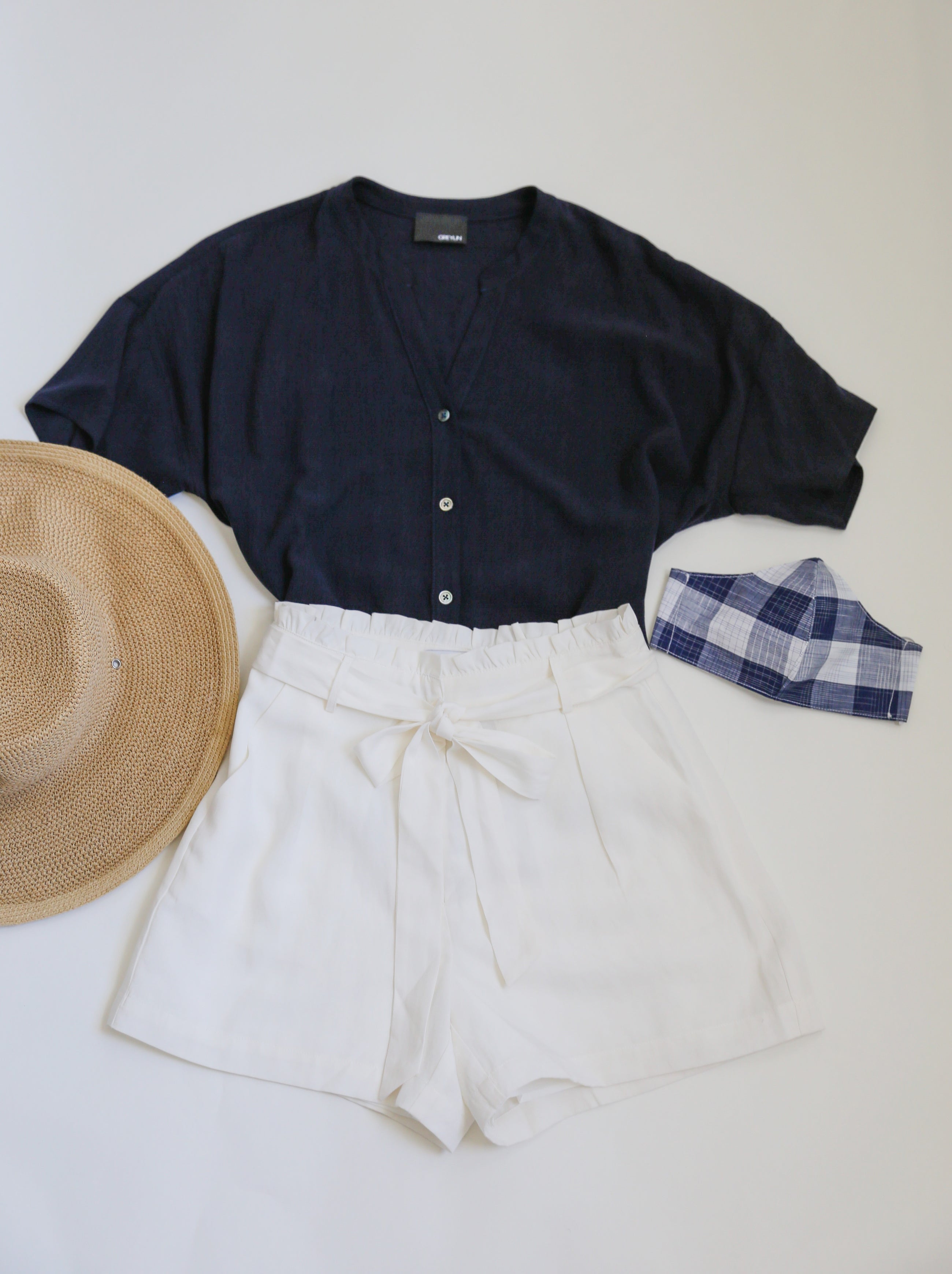 Holtz Tencel Linen Shorts With Tie