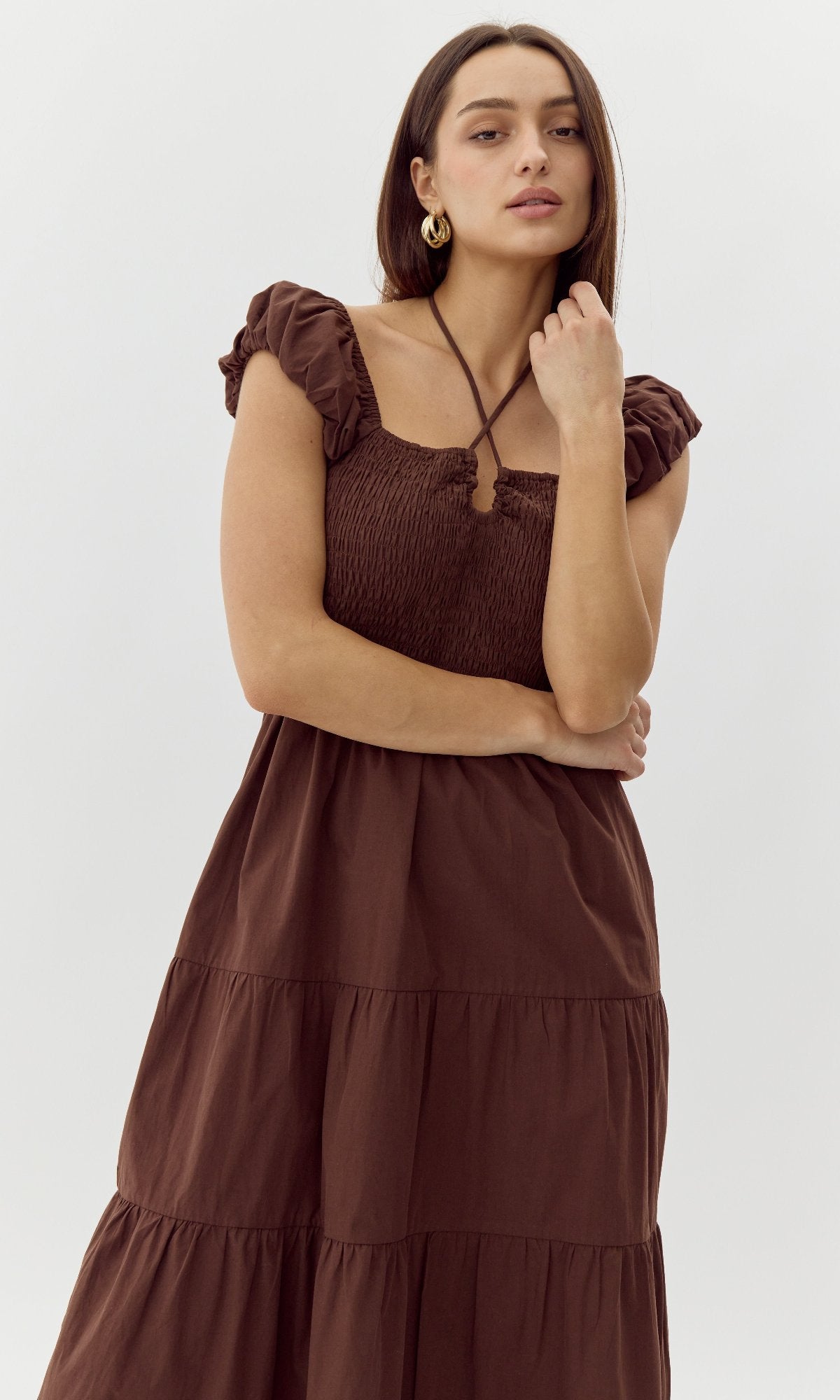 Allista Poplin Smocked Midi Dress | Greylin Collection Allista Poplin Smocked Midi Dress | Greylin Collection