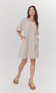 Kyra Stripe Button Front Mini Dress