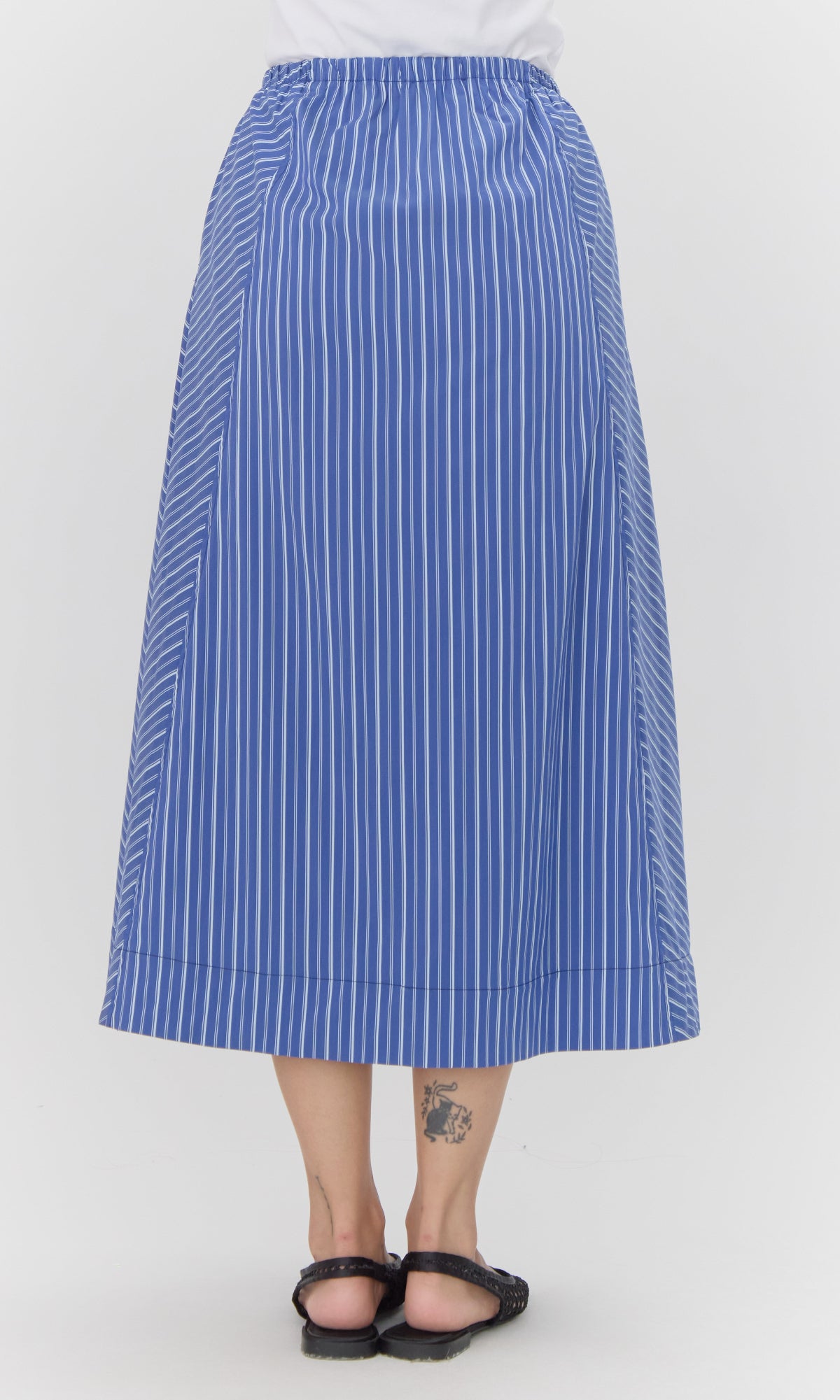 Kendall Play Stripe Midi A-Line Skirt | Greylin Collection