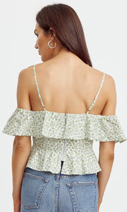 Pia Off Shoulder Flutter Top