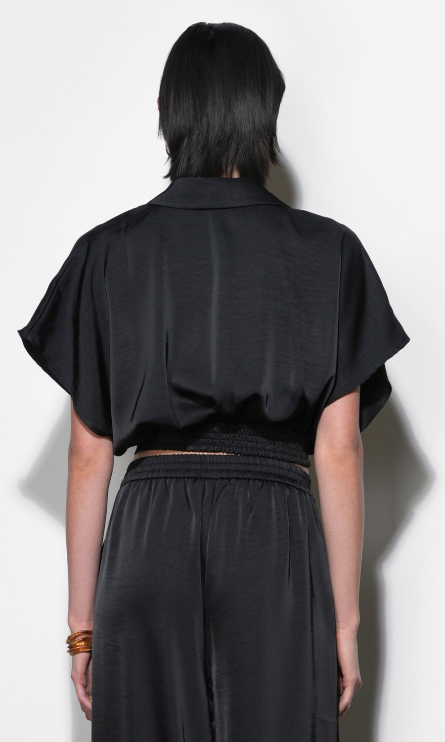 Nisa Dolman Sleeve Black Top | Greylin