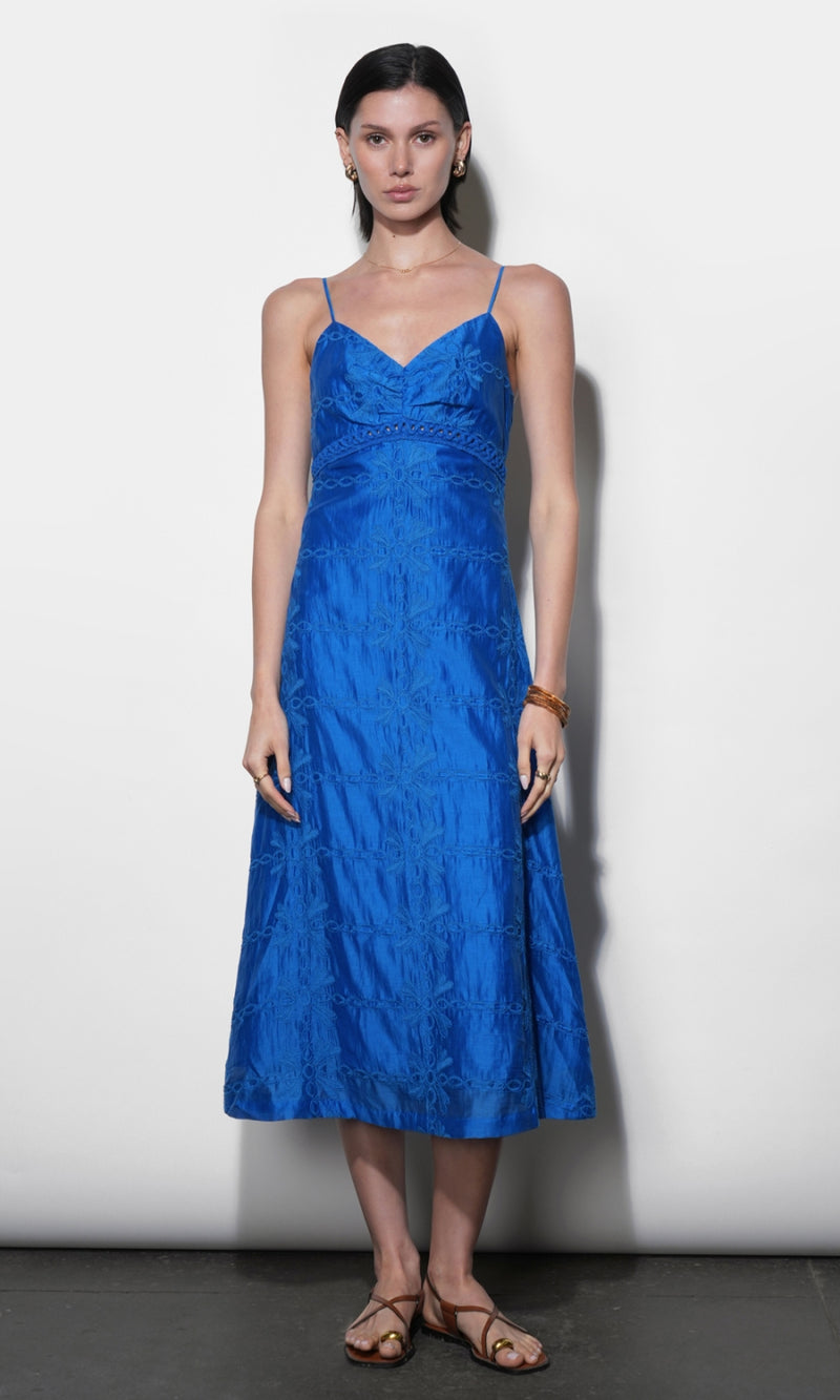 Abigail Embroidered Empire Midi Dress G264D7153_JELLY BLUE