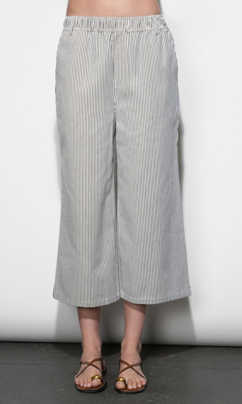 Alice Canvas Stripe Wide Leg Culottes G265P6578