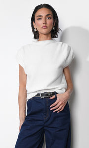 Arieta Sleeveless Funnel Knit Top G2511WT5958