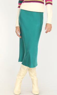 Athena Sateen Bias Cut Midi Skirt G2210S9266