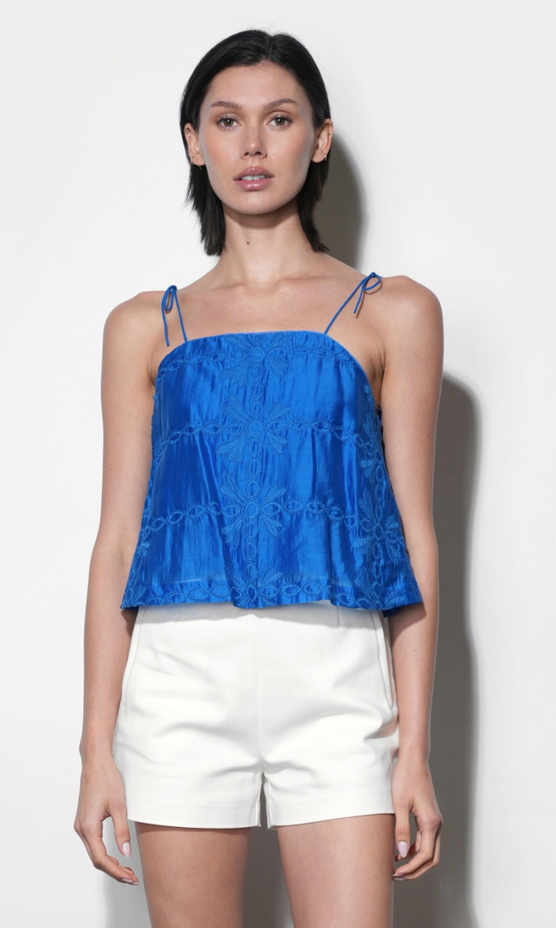 Bailey Embroidered Flounce Top G264T7544_JELLY BLUE