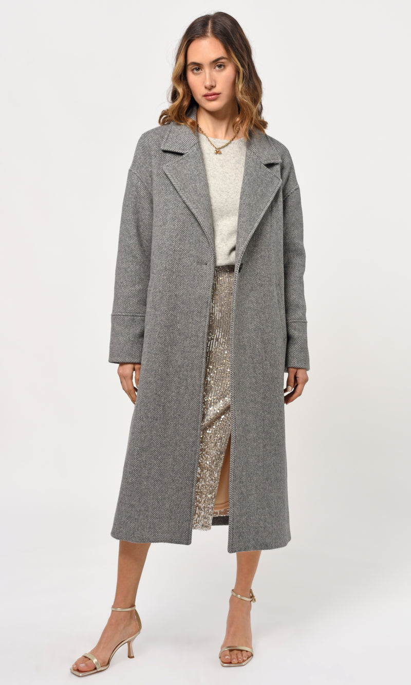 Bryce Chevron Oversized Coat G239J1674