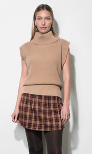 Charlotte Loose Funnel Neck Sweater G267WT6202_LIGHT CAMEL