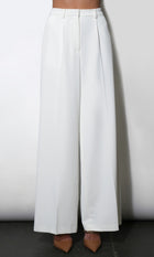 Codi Mid Rise Creased Wide Leg Trousers G2610P6608_WHITE