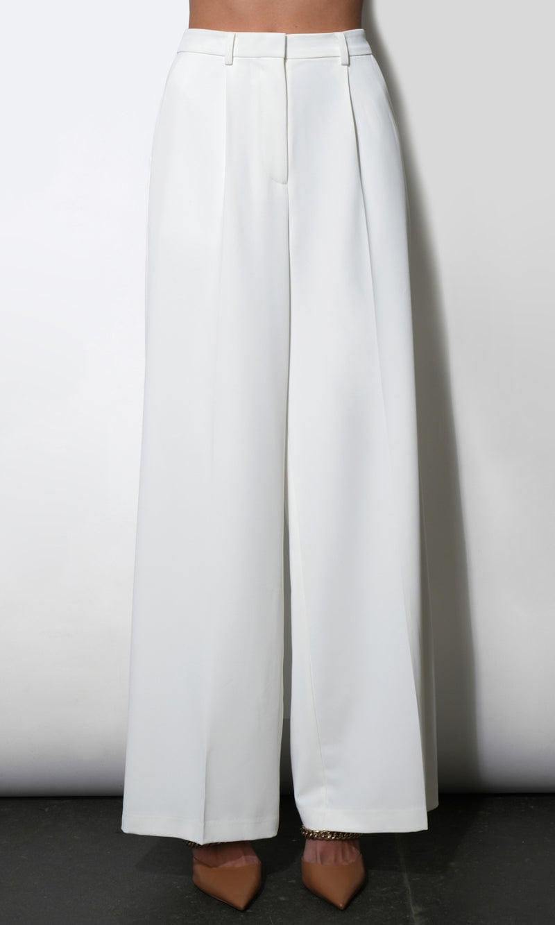 Codi Mid Rise Creased Wide Leg Trousers G2610P6608_WHITE
