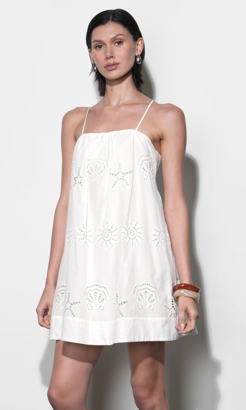Daisy Embroidered Popover Mini Dress G264D7162