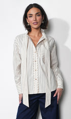 Danica Oversized Stripe Button Up Shirt G2511T7337