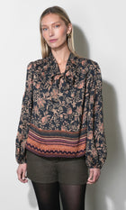 Darcie Flowy Blouse G269T7628_NAVY