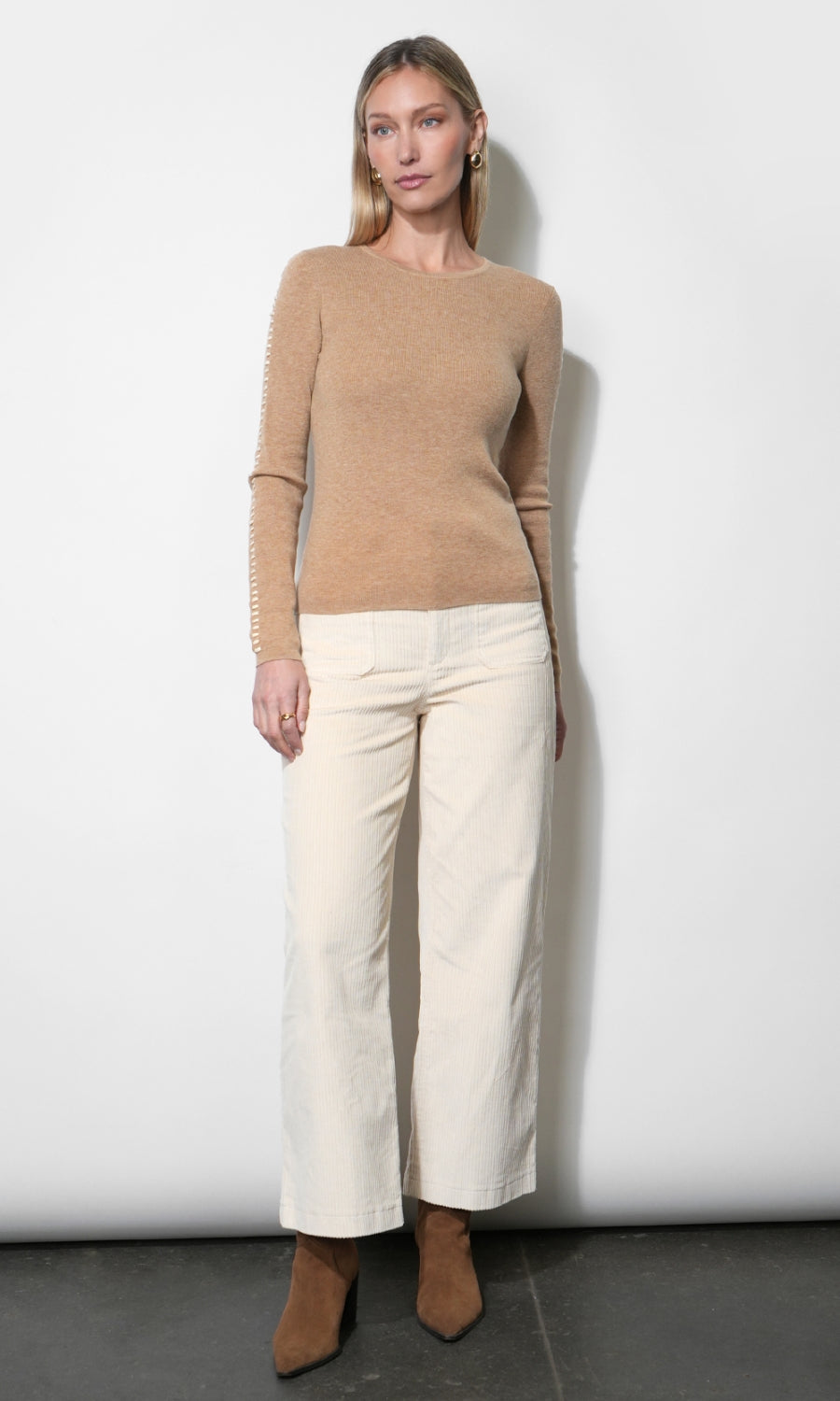 Deena Straight Leg Corduroy Pants G267P6486_SAND
