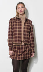 Drew Plaid Shirt Jacket G267J1906_BURGUNDY