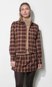 Drew Plaid Shirt Jacket G267J1906_BURGUNDY