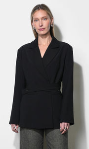 Dylan Cross Belt Oversized Blazer G268J1907_BLACK