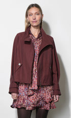 Eden Funnel Collar Oversized Jacket G267J1884_BRICK