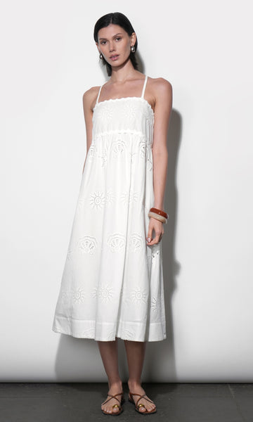 edie cotton midi dress LOVESHACKFANCY Edie Cotton Crochet Lace Midi Dress Black Size Small $325 NEW