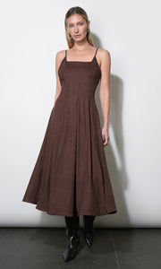 Eloise Suede Midi Dress G267D7267_CHOCOLATE