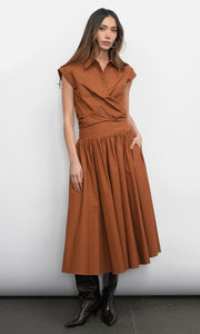 Etienne Smocked Waist Gathered Midi
Skirt
 G257S9379