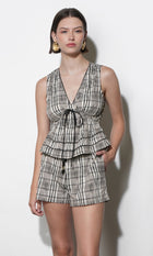 Evelyn Sleeveless Neck Drawstring Top G261T7469