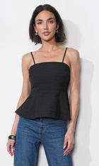 Everly Textured Jacquard Babydoll Cami W/ Bow G2510T7321