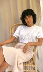 Britt Ruffled Slim Midi Skirt