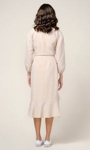 Britt Ruffled Slim Midi Skirt