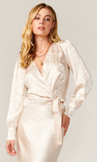 Rachel Jacquard Wrap Blouse