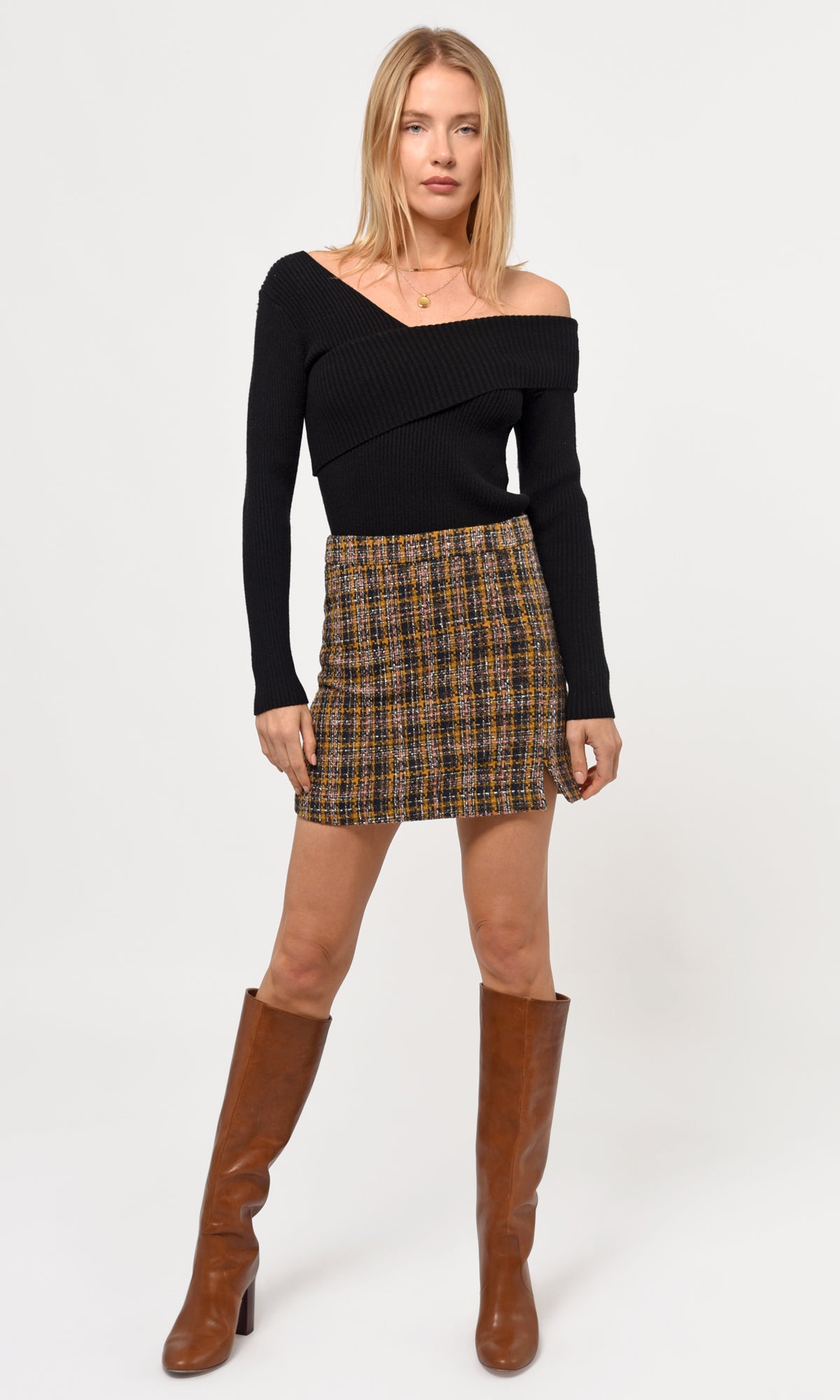 Jeyden Boucle Mini Skirt | Greylin Collection – Greylin Collection 