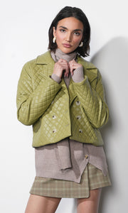 Sandra Quilted Vegan Leather Jacket