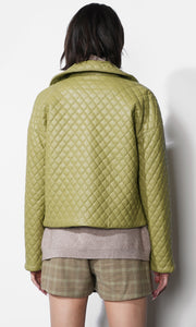 Sandra Quilted Vegan Leather Jacket