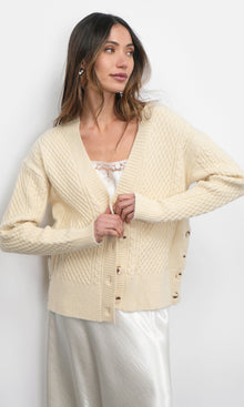 Vickie Cable Knit Oversized Cardigan