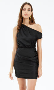 Brenda One Shoulder Satin Mini Dress