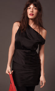 Brenda One Shoulder Satin Mini Dress