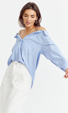 Kristi Off Shoulder Button Down Shirt