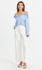 Kristi Off Shoulder Button Down Shirt