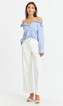 Kristi Off Shoulder Button Down Shirt