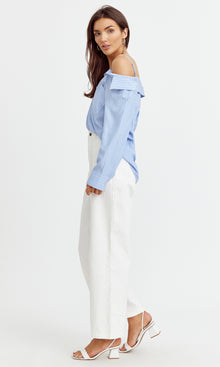 Kristi Off Shoulder Button Down Shirt