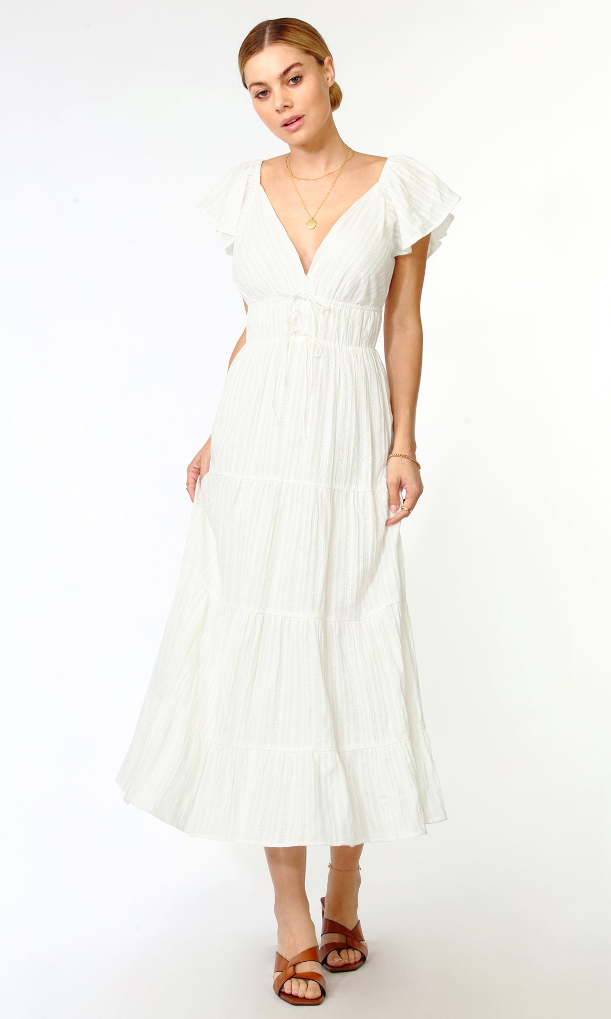 Riley Textured Cotton Maxi Dress